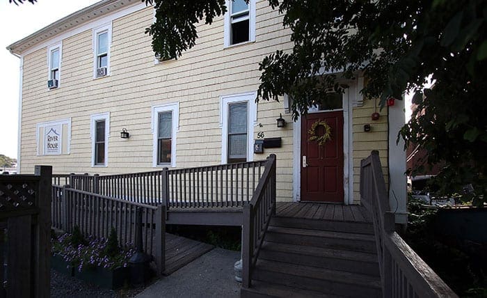 The front of the River House.