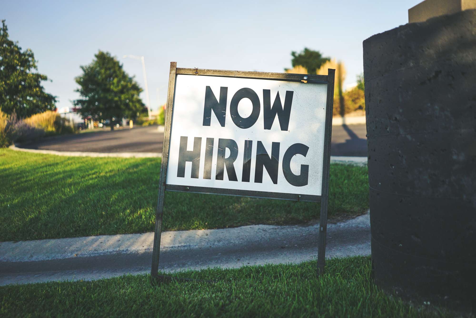 Now Hiring Sign. 