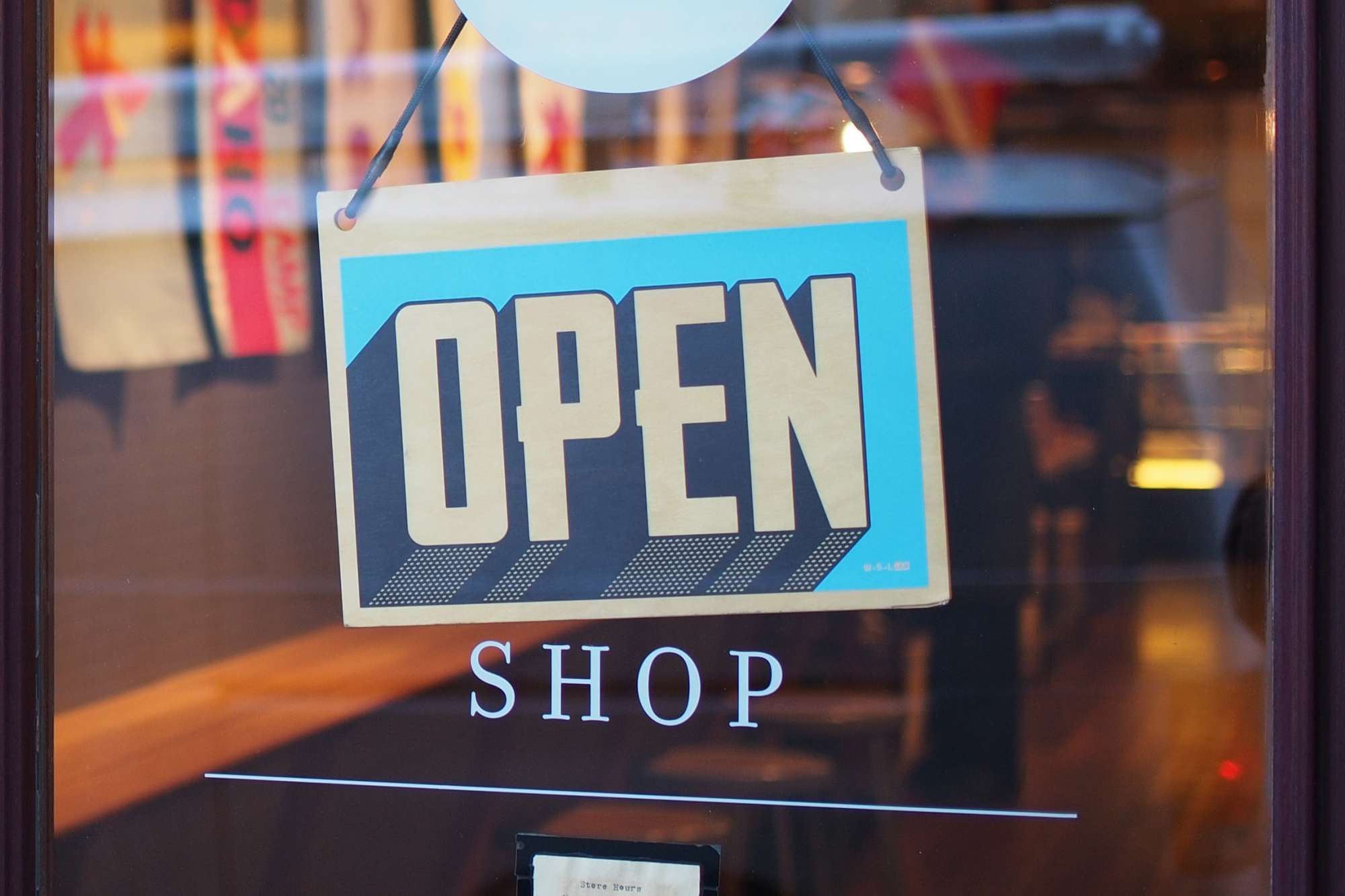 We're Open Sign