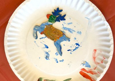 Hand painted reindeer ornament